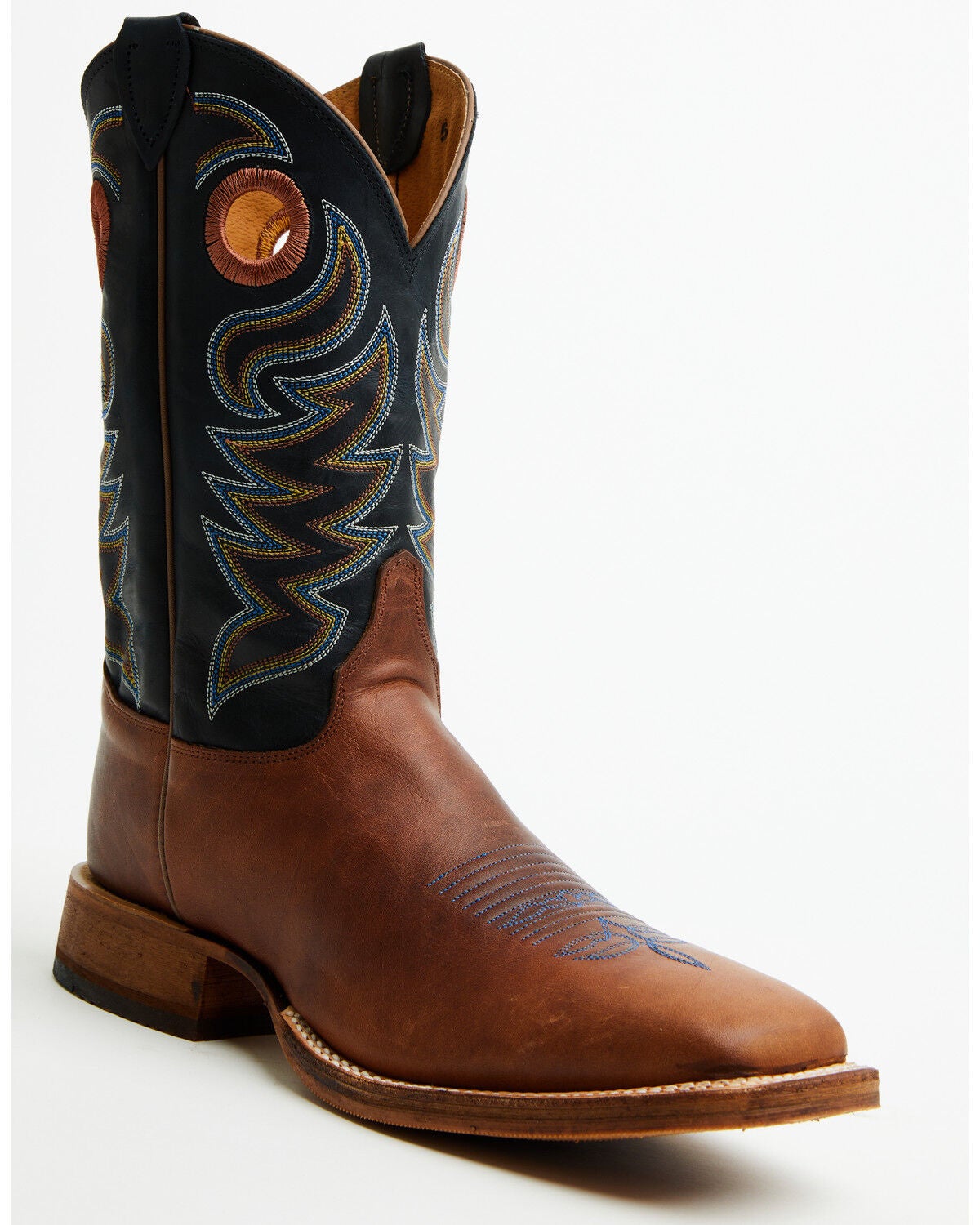 Justin Men's Bent Rail Walsh Performance Western Boots - Broad Square Toe, Cognac, hi-res