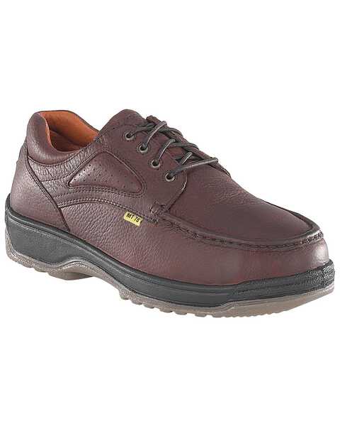 Florsheim Men's Compadre Internal Met Guard Lace-Up Oxford Shoes - Steel Toe, Brown, hi-res