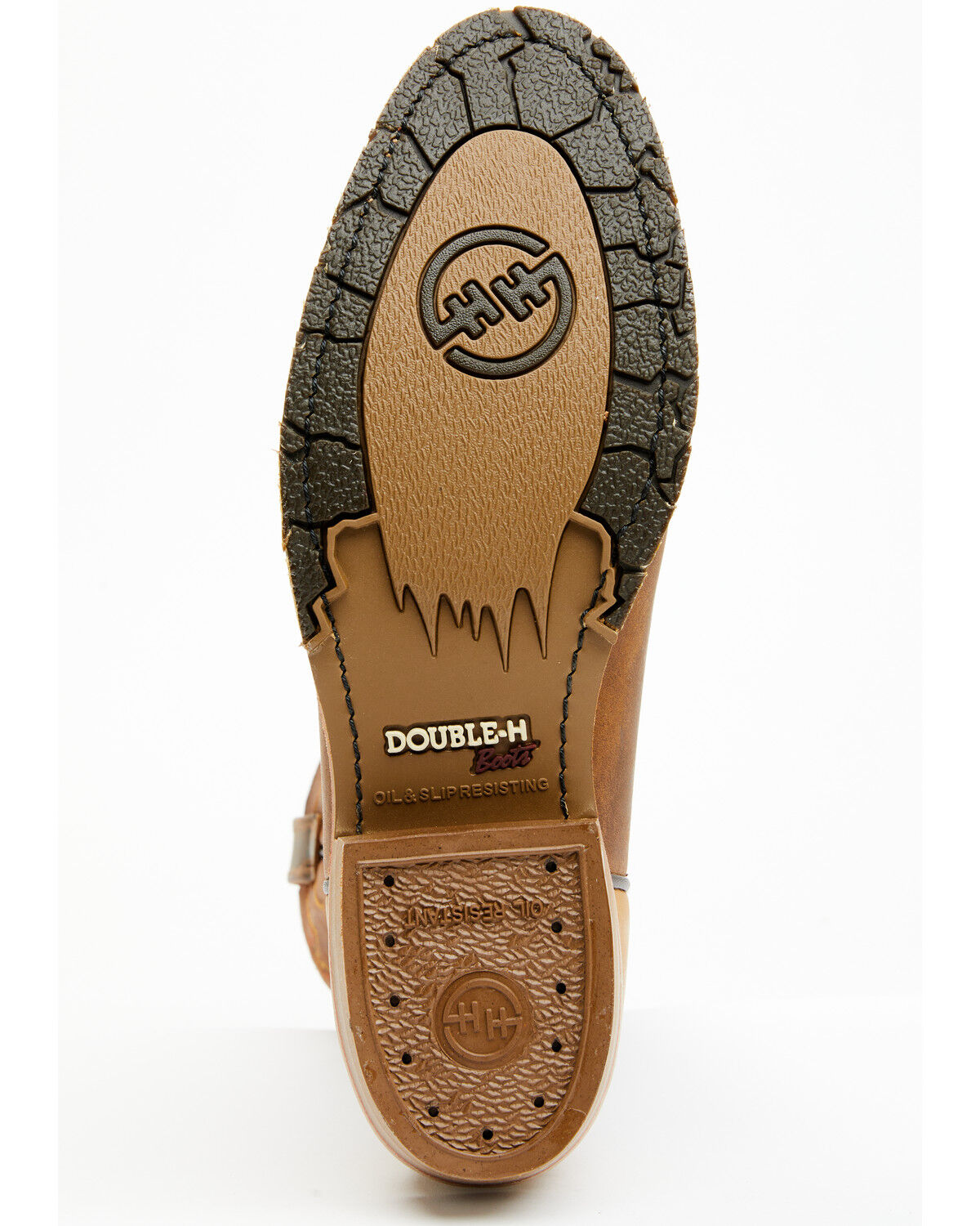 Image #7 - Double H Men's 12" Domestic I.C.E.™ Western Boots - Round Toe, Brown, hi-res