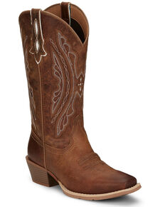 Justin Women's Rein Waxy Western Boots - Square Toe, Brown, hi-res