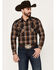 Image #1 - Pendleton Men's Frontier Plaid Long Sleeve Western Snap Shirt, Black, hi-res