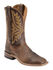 Image #1 - Tony Lama Men's Worn Goat Leather Americana Western Boots - Broad Square Toe, Tan, hi-res