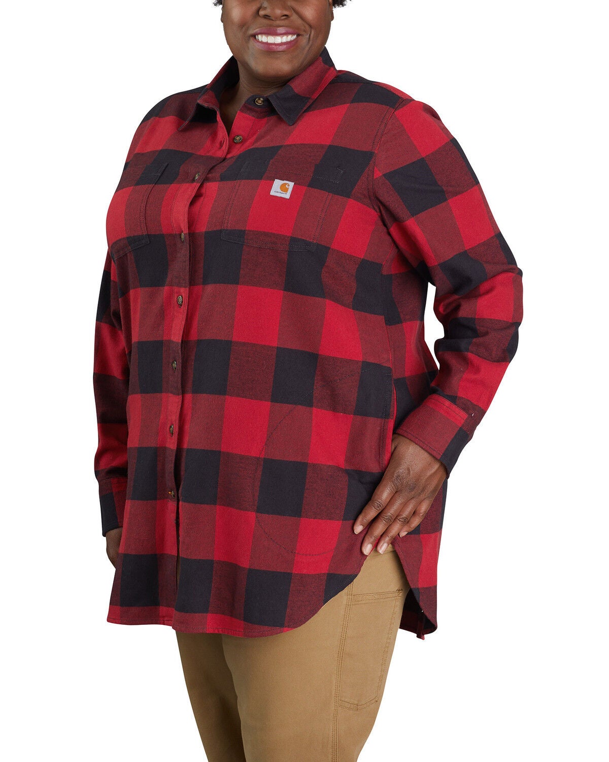 red carhartt flannel