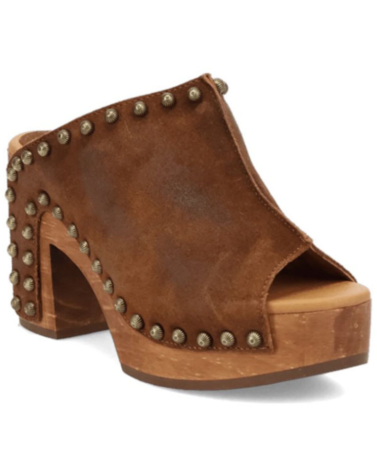 Image #1 - Dingo Women's Echo Wooden Sandals, Brown, hi-res