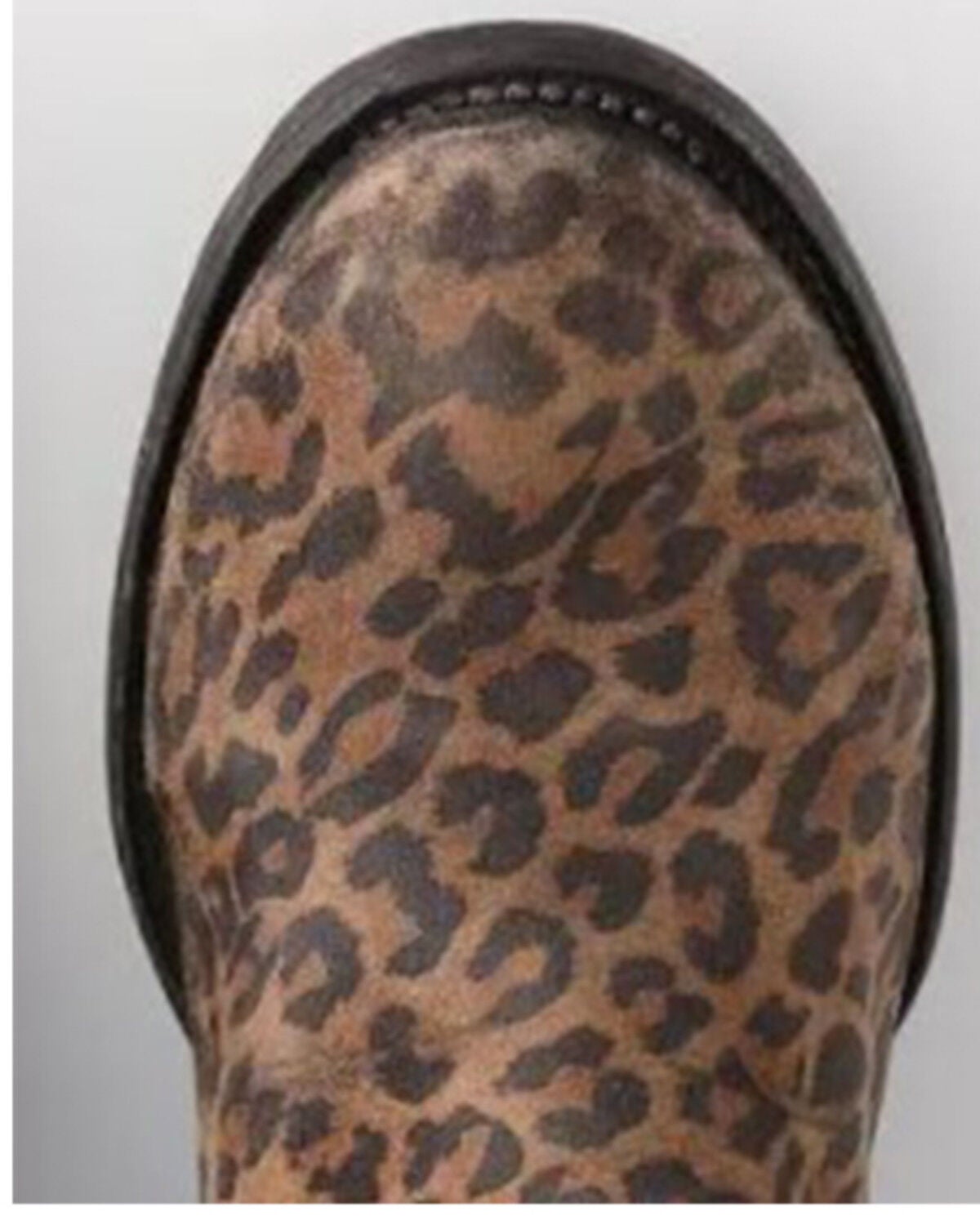 Leopard Print Western Boots - Round Toe 