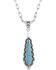 Image #1 - Montana Silversmiths Women's Southwest Turquoise Stream Necklace, Silver, hi-res