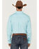 Image #4 - RANK 45® Men's Heeler Textured Solid Long Sleeve Button-Down Western Shirt, Turquoise, hi-res