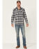 Image #2 - Moonshine Spirit&reg; Men's Talum Plaid Long Sleeve Snap Western Shirt, Navy, hi-res