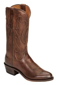 Lucchese Handmade 1883 Cole Ranch Hand Cowboy Boots -  Medium Toe, Tan Burnish, hi-res