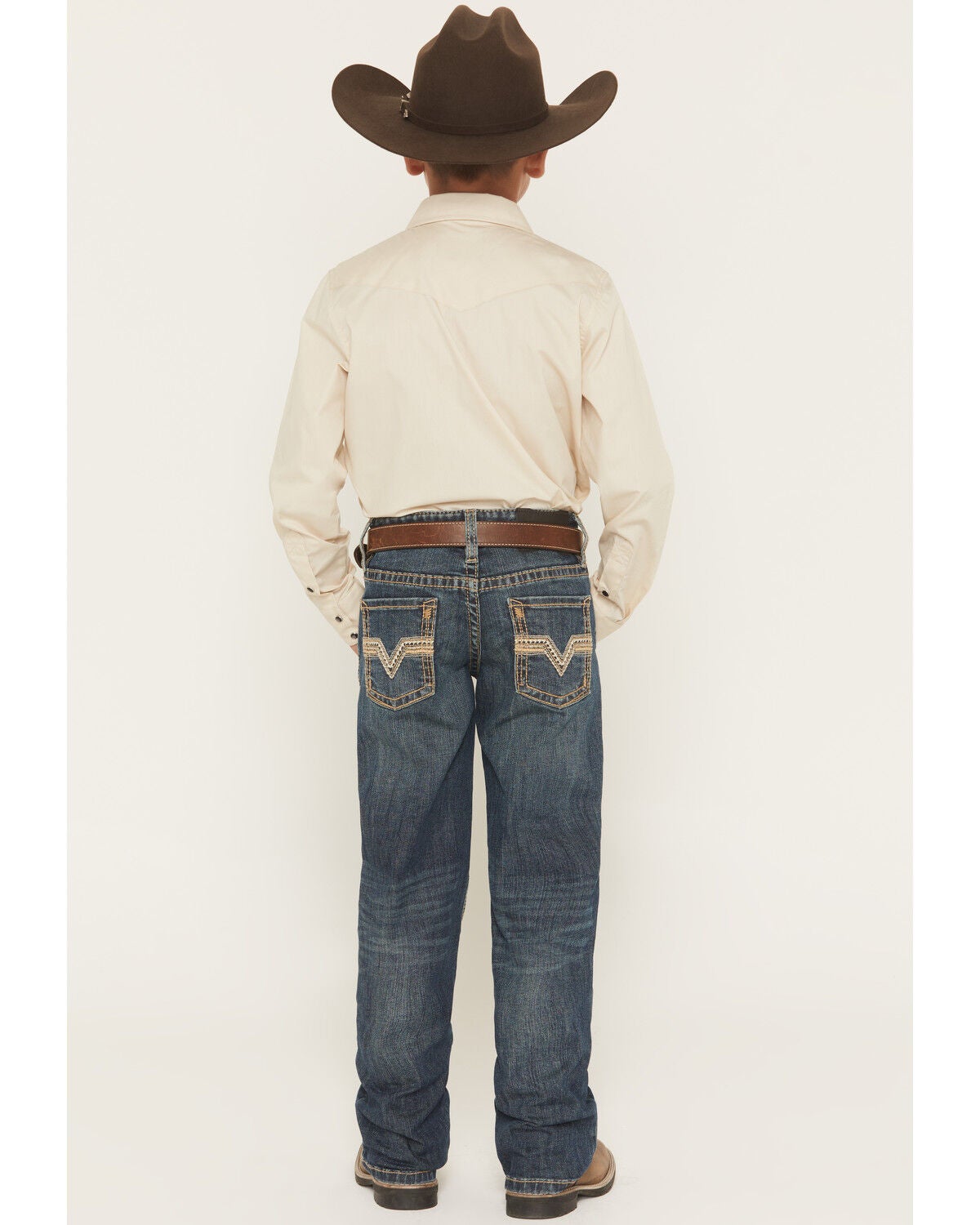 Image #3 - Rock & Roll Denim Boys' Medium Wash Bootcut Stretch Denim Jeans, Medium Wash, hi-res