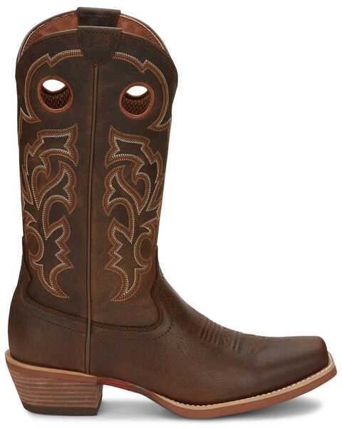 Image #2 - Justin Men's Puncher Brown Western Boots - Broad Square Toe, Brown, hi-res