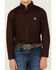 Image #3 - Panhandle Select Boys' Solid Long Sleeve Button-Down Stretch Western Shirt, Brown, hi-res