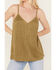 Image #3 - Vocal Women's Studded Faux Suede Cami Top, Olive, hi-res