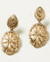 Image #2 - Lainey Wilson Women's Concho Earrings, Gold, hi-res