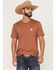 Image #2 - Ariat Men's Loft Simple Seal Short Sleeve Graphic T-Shirt, Rust Copper, hi-res