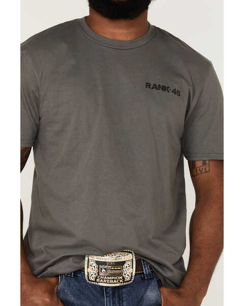 RANK 45 Men's Southwestern Rider Graphic T-Shirt , Charcoal, hi-res