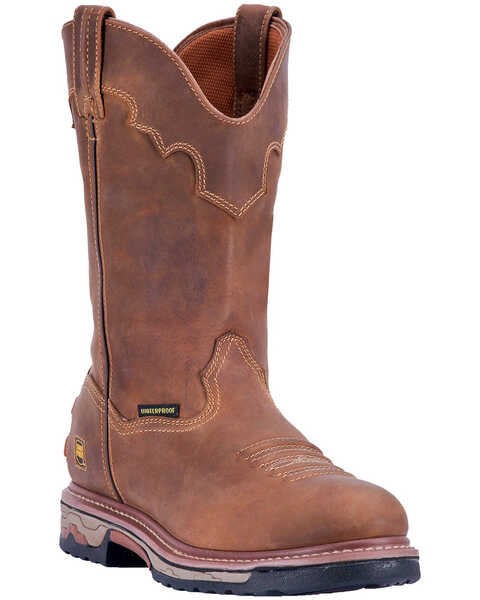 Dan Post Men's Journeyman Waterproof Western Work Boots - Composite Toe, Brown, hi-res