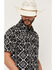 Image #2 - RANK 45&reg; Men's Zig Man Southwestern Print Rodeo Tech 2.0 Short Sleeve Snap Stretch Western Shirt, Black, hi-res