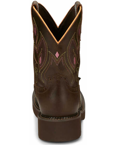 Justin Women's Gemma Shetland Western Boots - Round Toe, Dark Brown, hi-res