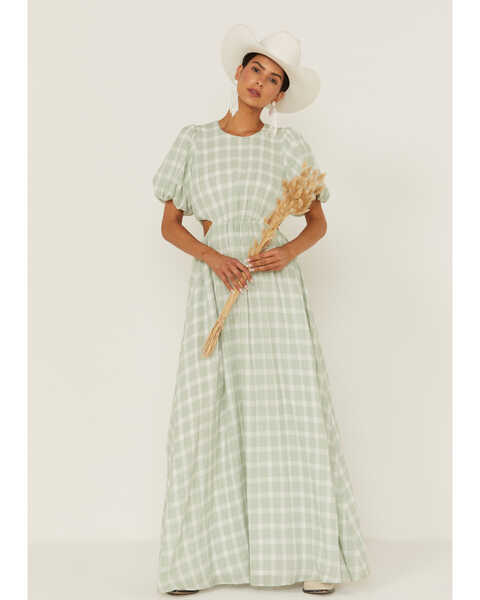 Show Me Your Mumu Women's Eloise Plaid Maxi Dress, Green, hi-res