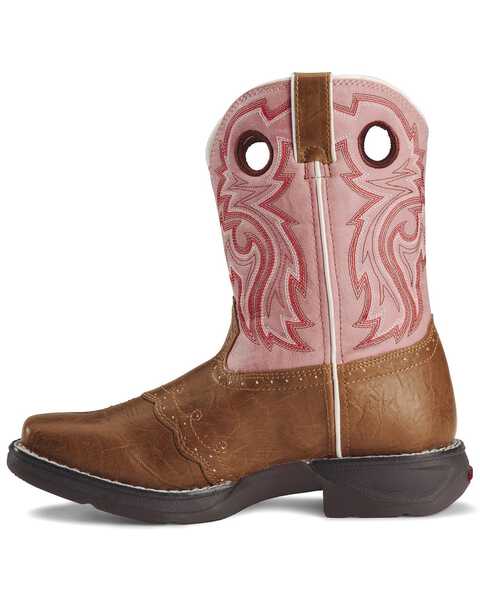 Image #3 - Durango Girls' Western Boots - Square Toe, Tan, hi-res