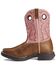 Image #3 - Durango Girls' Western Boots - Square Toe, Tan, hi-res