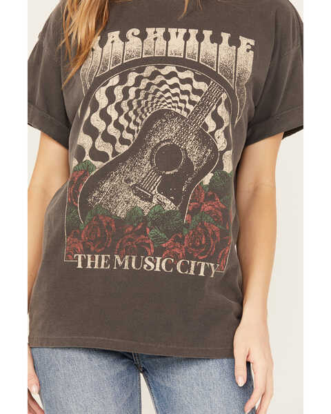 Image #3 - Girl Dangerous Women's Music City Nashville Relaxed Graphic Tee, Black, hi-res