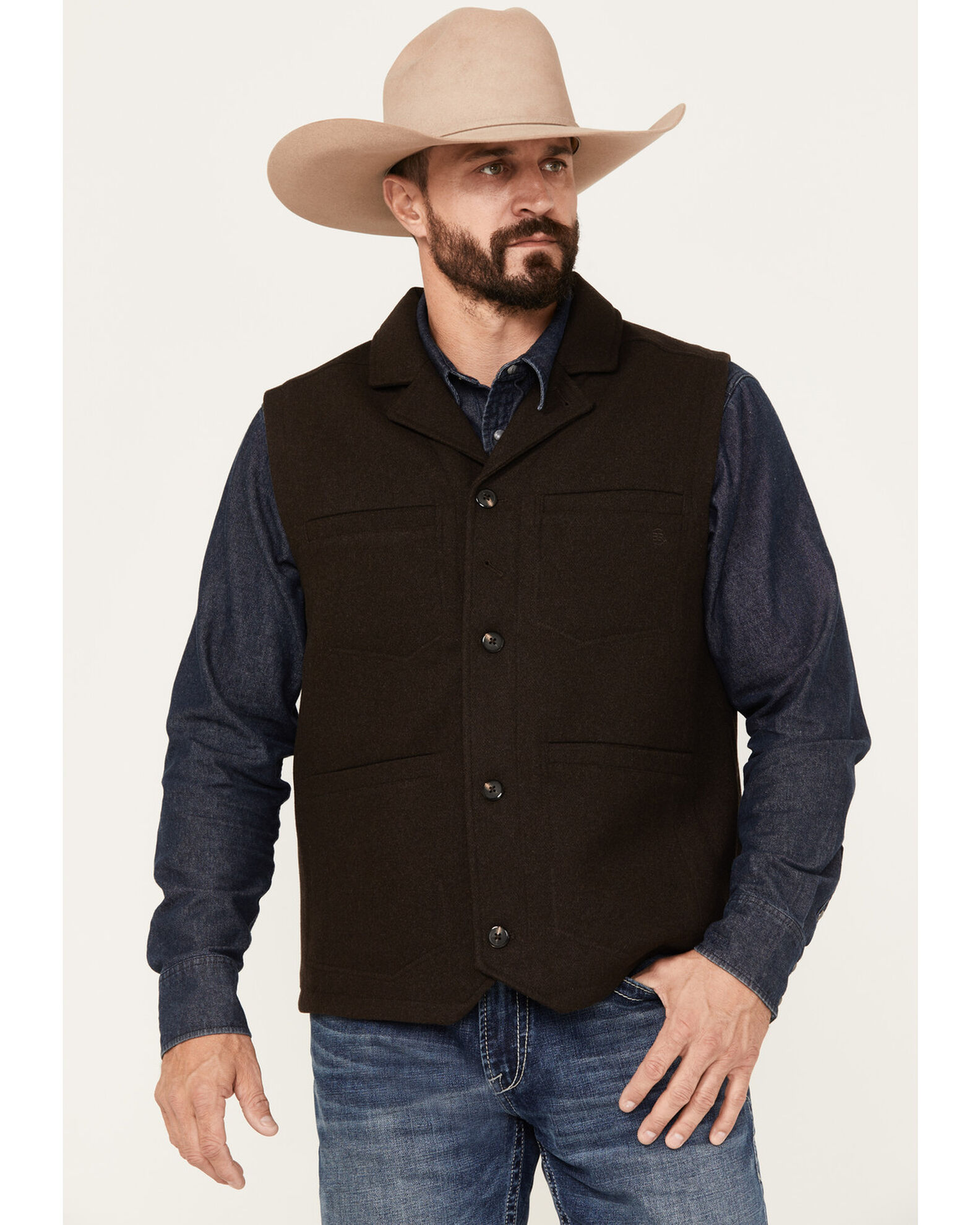 Men's wool work vest outlet