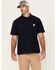 Image #1 - Carhartt Men's Loose Fit Midweight Short Sleeve Button-Down Polo Shirt, Navy, hi-res