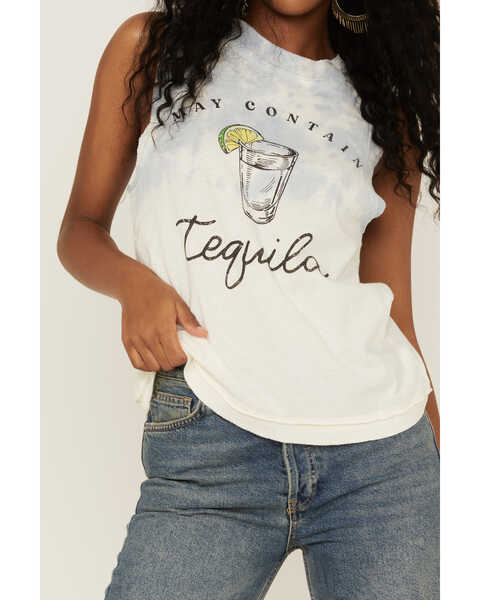 Image #3 - Cleo + Wolf Women's May Contain Tequila Tie Dye Tank , Ivory, hi-res