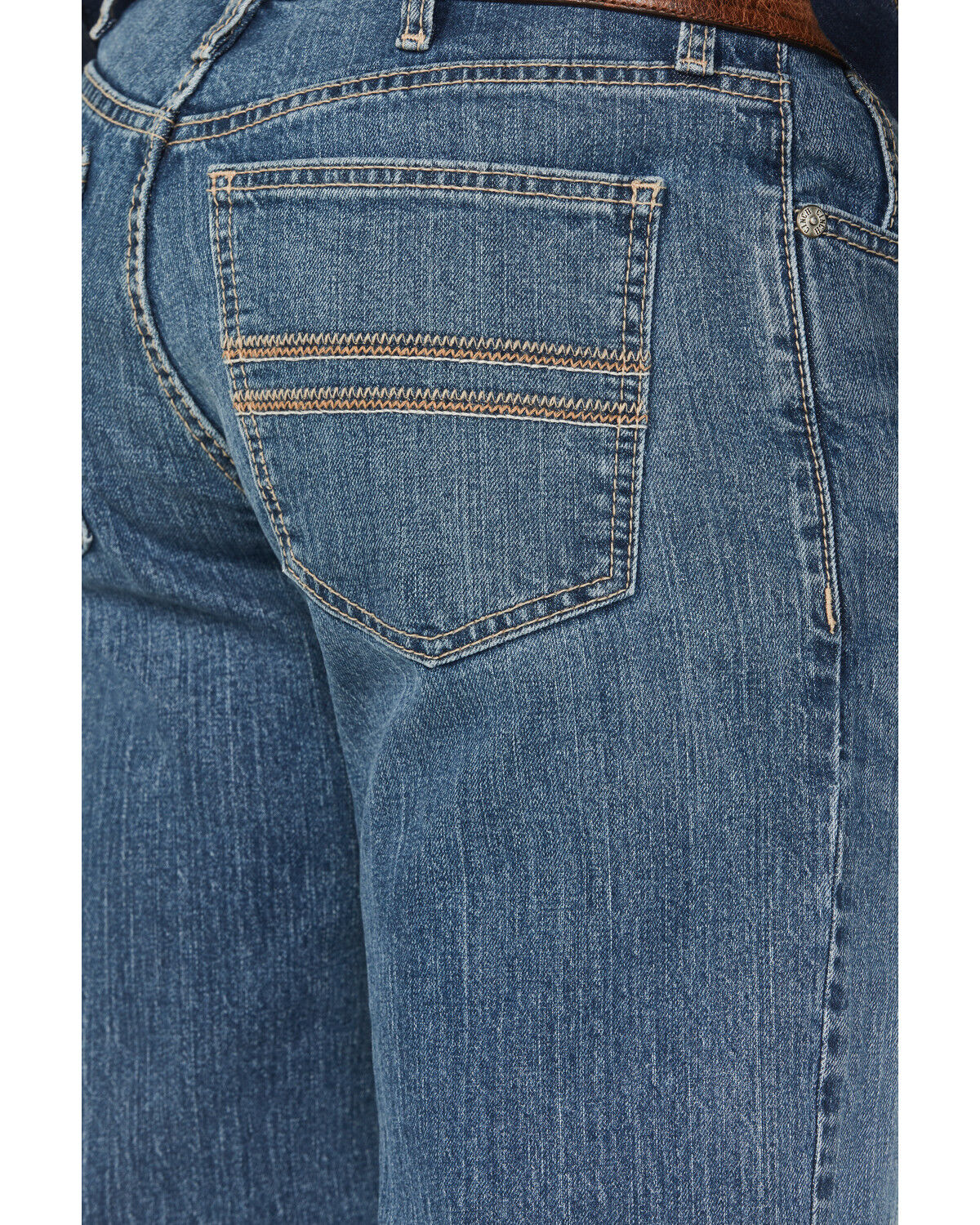 Image #4 - Cinch Men's White Label Medium Wash Relaxed Straight Performance Stretch Denim Jeans, Medium Wash, hi-res