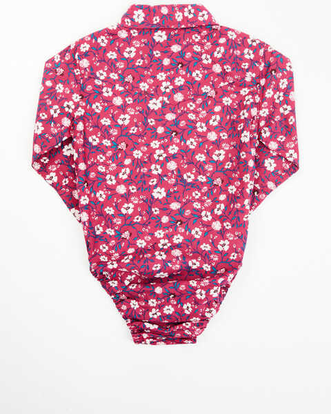 Image #3 - Shyanne Toddler Girls' Long Sleeve Floral Print Onesie , Fuchsia, hi-res