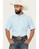 Image #1 - Ariat Men's VentTEK Solid Outbound Short Sleeve Button-Down Shirt - Big, Light Blue, hi-res