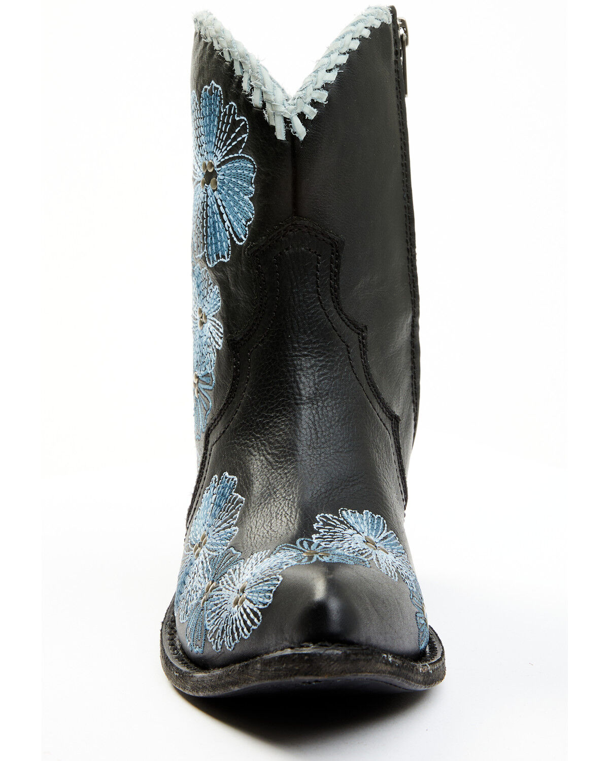 Image #4 - Carborca Silver by Liberty Black Women's Loren Tonal Floral Embroidered Western Fashion Booties - Snip Toe, Black, hi-res