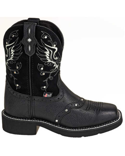 Image #2 - Justin Women's Mandra Western Boots - Square Toe, Black, hi-res