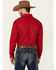 Roper Men's Solid Amarillo Collection Long Sleeve Western Shirt, Red, hi-res