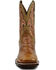 Image #4 - Dan Post Men's Eel Exotic Western Boots - Broad Square Toe , Brown, hi-res