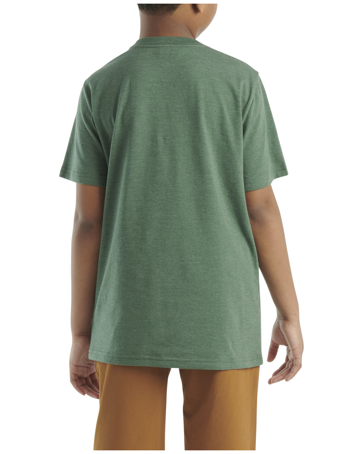 Image #2 - Carhartt Little Boys' Solid Logo Short Sleeve Pocket T-Shirt, Green, hi-res