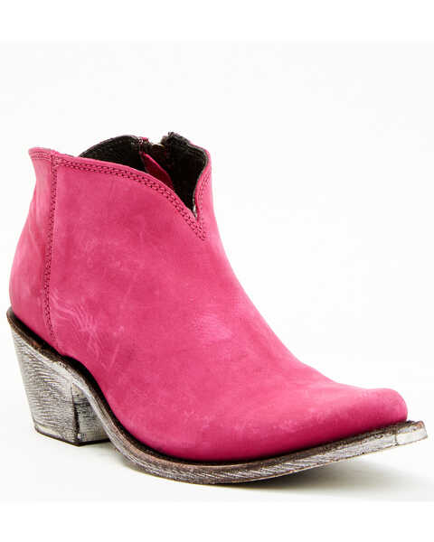 Caborca Silver by Liberty Black Women's Lidia Western Booties - Snip Toe, Magenta, hi-res