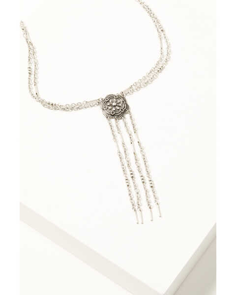 Shyanne Women's Luna Bella Bolo Necklace , Silver, hi-res
