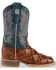 Image #2 - Horse Power Boys' Seas the Day Fish Print Boots - Square Toe, Cognac, hi-res