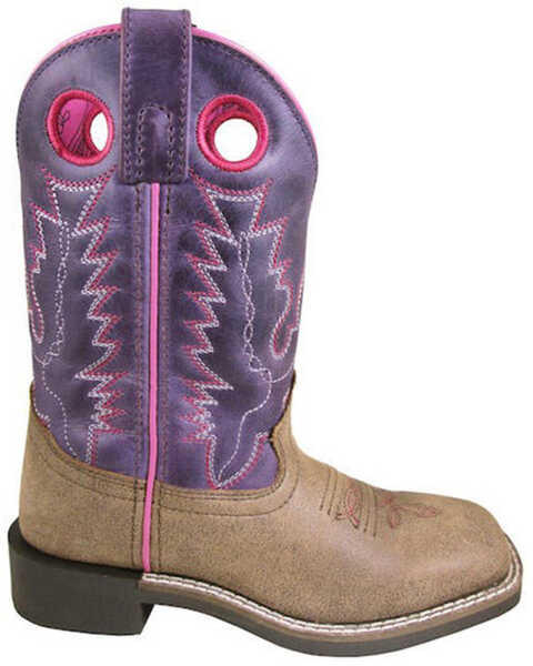 Smoky Mountain Little Girls' Tracie Western Boots - Broad Square Toe, Purple, hi-res