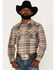 Pendleton Men's Canyon Small Plaid Snap Western Flannel Shirt , Brown, hi-res
