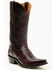 Image #1 - El Dorado Women's Holly Exotic Caiman Tall Western Boots - Snip Toe, Burgundy, hi-res