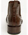 Image #5 - Ariat Men's Booker Crocodile Print Chelsea Boots - Broad Square Toe, Chocolate, hi-res