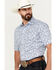 Image #2 - Rough Stock by Panhandle Men's Stretch Paisley Print Short Sleeve Pearl Snap Western Shirt, , hi-res