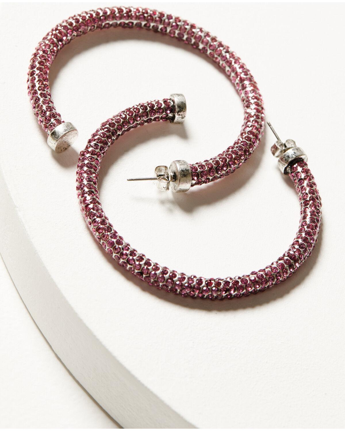 Image #1 - Idyllwind Women's Avalon Fuchsia Hoop Earrings, Fuchsia, hi-res