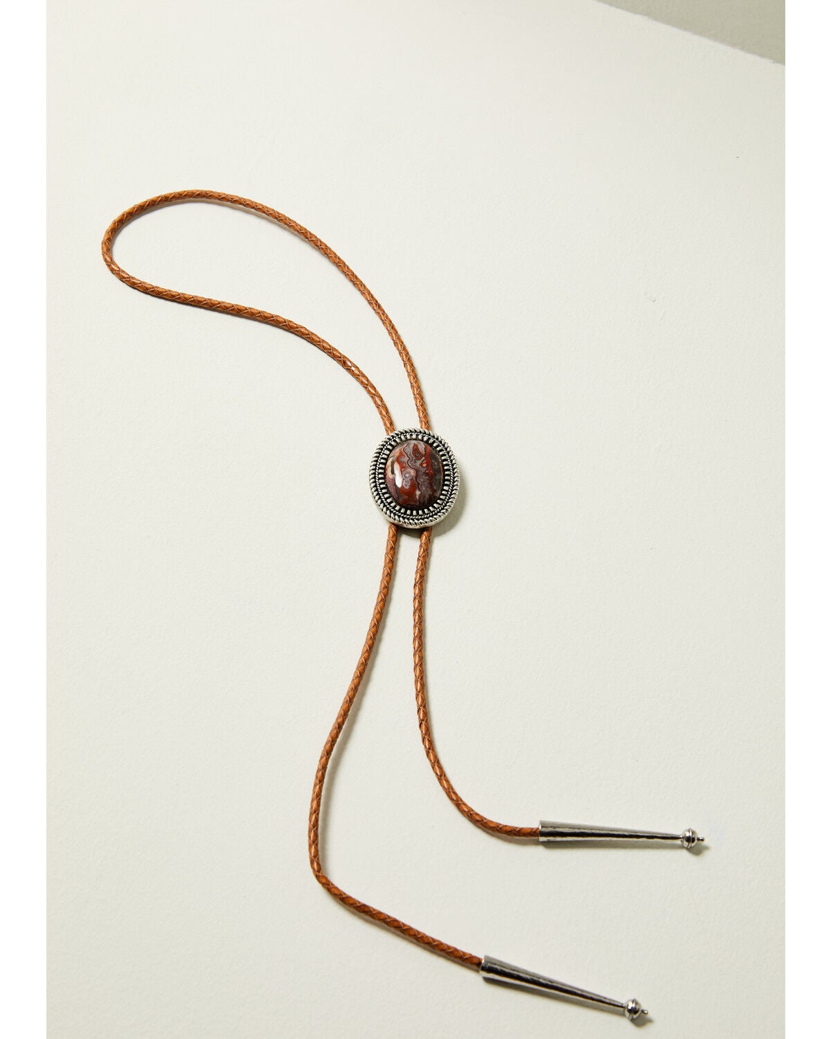 Shyanne Women's Agate Concho Bolo Tie, Silver, hi-res