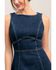 Image #4 - Flying Tomato Women's Simple Statement Denim Midi Dress, Dark Wash, hi-res