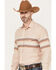 Image #2 - Roper Men's Border Striped Long Sleeve Western Pearl Snap Shirt, Tan, hi-res